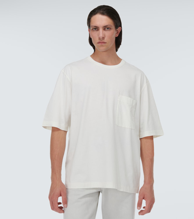 Shop Lemaire Oversized Cotton T-shirt In White