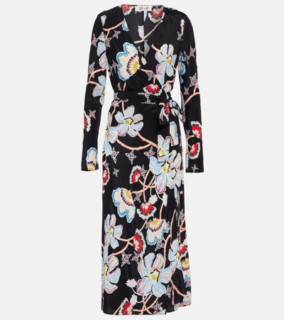 Shop Diane Von Furstenberg Tilly Floral Midi Dress In Multicoloured