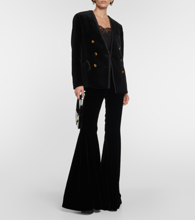 Blazé Milano Jealousy Double-breasted Cotton Blazer In Black