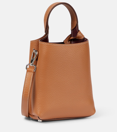 Shop Tod's Apa Micro Leather Tote Bag In Brown