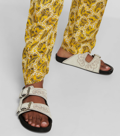 Isabel Marant Gray Lennyo Sandals In White