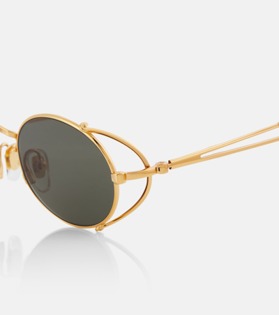 Jean Paul Gaultier 55-3175 Round Sunglasses In Gold