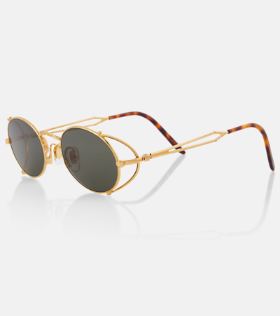 Jean Paul Gaultier 55-3175 Round Sunglasses In Gold