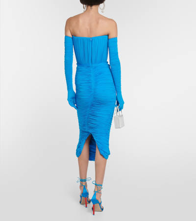 Shop Alex Perry Strapless Sweetheart Minidress In Blue
