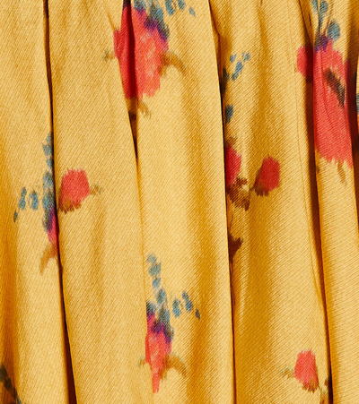 Morley Floral Cotton-blend Skirt In Yellow