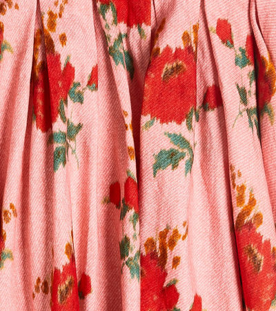 Morley Floral Cotton-blend Skirt In Pink