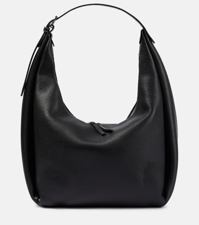 Shop Totême Leather Tote Bag In Black
