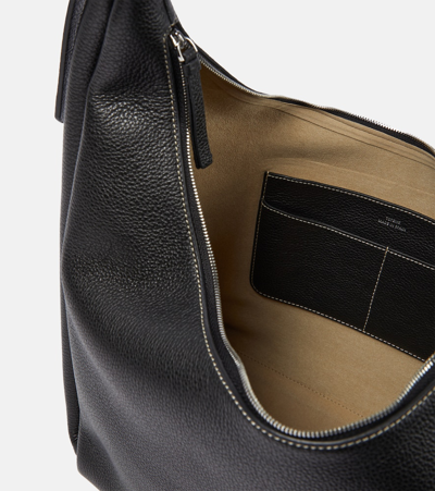 Shop Totême Leather Tote Bag In Black