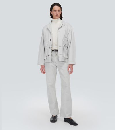 Lemaire Turtleneck Cotton Jersey Top In White