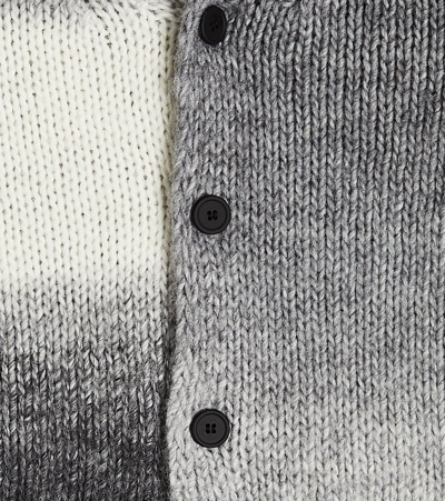 Il Gufo Grey Shaded Alpaca Blend Cardigan In Grey