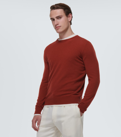 Shop Zegna Oasi Cashmere Sweater In Red