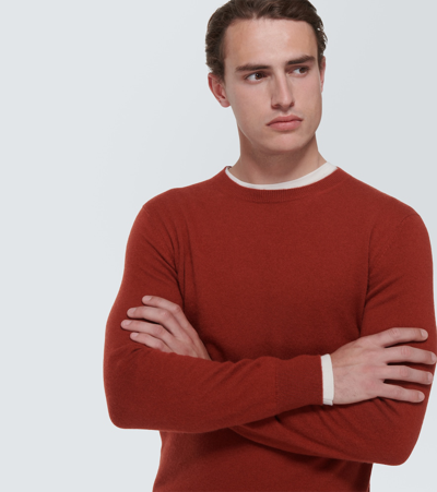 Shop Zegna Oasi Cashmere Sweater In Red