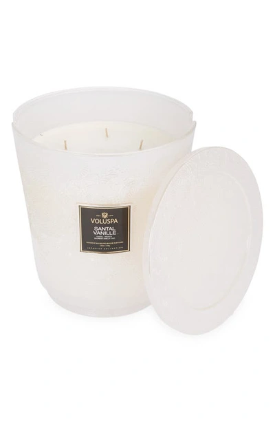 Voluspa Santal Vanille Luxe Jar Candle In Santal Vanille J Lidded Hearth