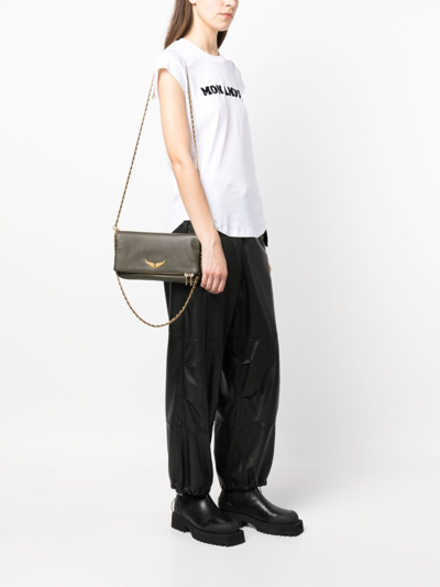Zadig & Voltaire Rock Leather Crossbody Bag In Green