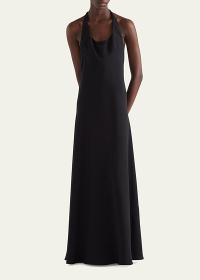 Shop Prada Long Halter Sable Dress