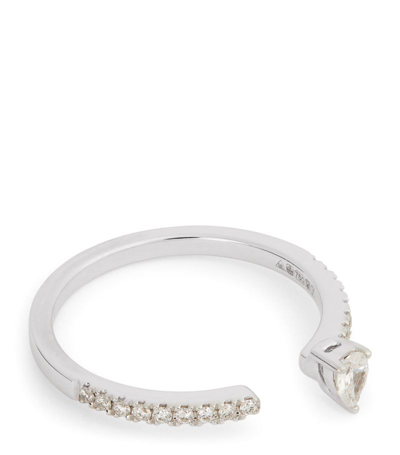 Shop Persée White Gold And Diamond Open Hera Ring