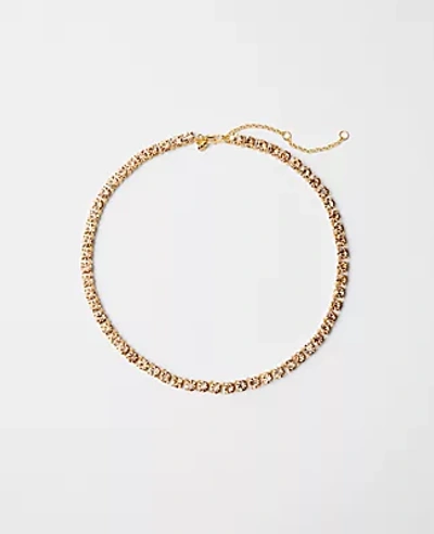 Shop Ann Taylor Crystal Necklace In Goldtone