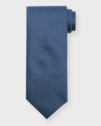 Shop Canali Men's Faille Silk Tie In Lt Blue
