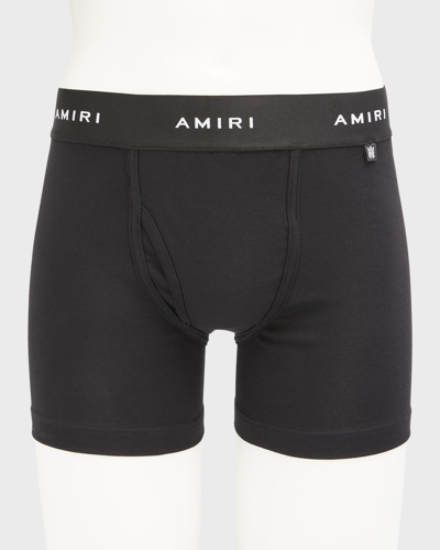 Shop Amiri Men's Logo Band Boxer Briefs In Black