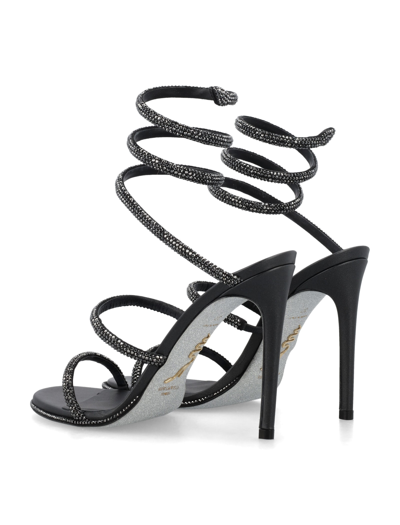Shop René Caovilla Cleo 105 Sandals In Black