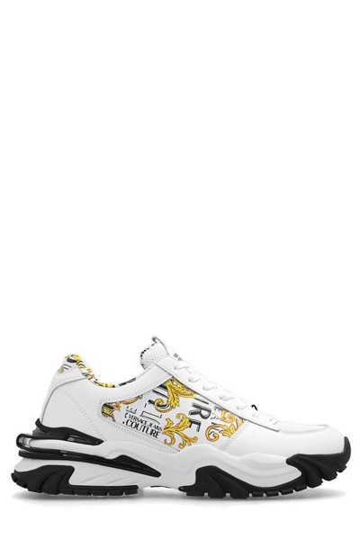 Shop Versace Jeans Couture Fondo Baroque Printed Sneakers In White