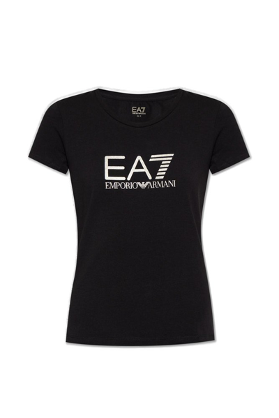 Shop Ea7 Emporio Armani Logo In Black