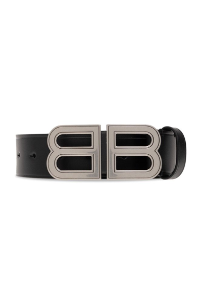 Shop Balenciaga Bb Hourglass Large Belt In Black