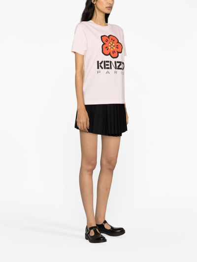 Shop Kenzo Boke Flower Cotton T-shirt In Pink