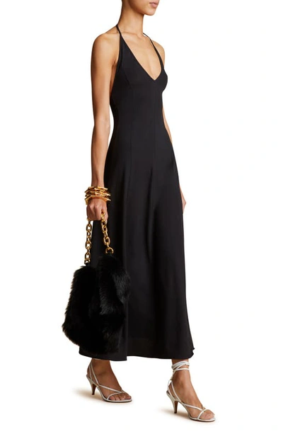 Shop Khaite Raysha Jersey Halter Dress In Black