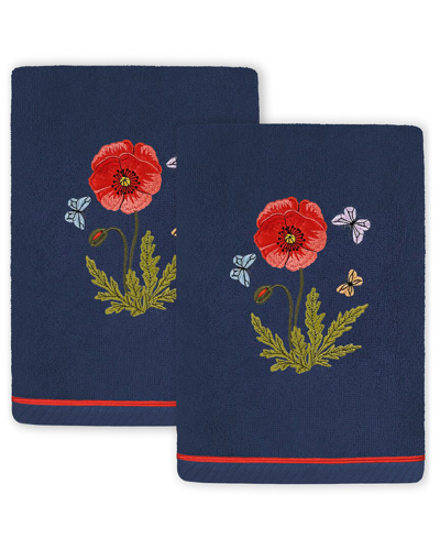 Linum Home Textiles Polly 2pc Embellished Turkish Cotton Hand Towel Set