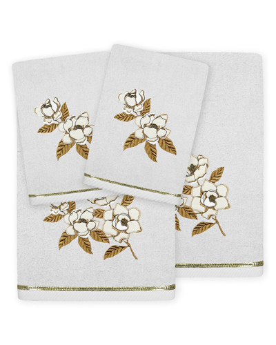 Linum Home Textiles Maggie 4pc Embellished Turkish Cotton Towel Set