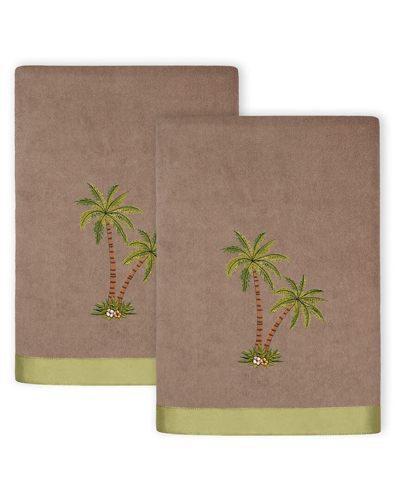 Shop Linum Home Textiles Palmera 2pc Embellished Turkish Cotton Bath Towel Set