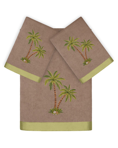 Linum Home Textiles Palmera 3pc Embellished Turkish Cotton Towel Set