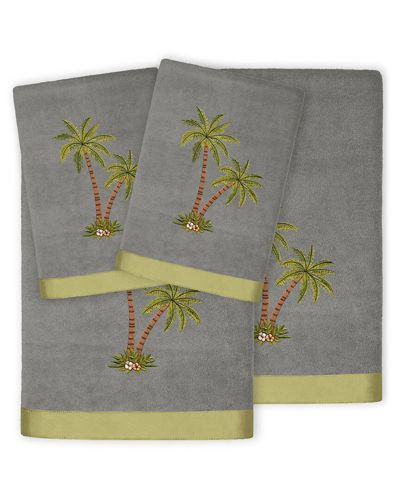 Linum Home Textiles Palmera 4pc Embellished Turkish Cotton Towel Set