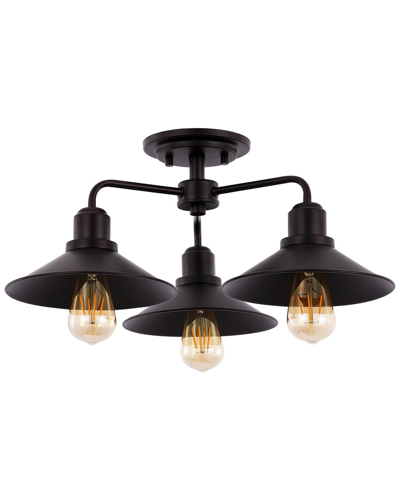 Jonathan Y Calvin 3-light Led Pendant In Bronze