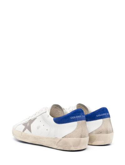 Shop Golden Goose Sneakers In White/grey/bluette/beige