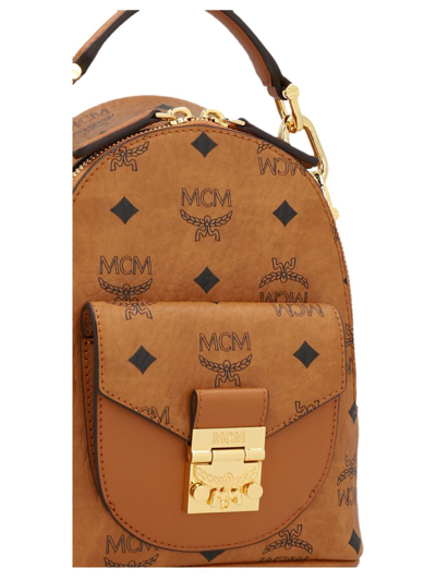 Shop Mcm 'tracy X Mini' Backpack In Brown