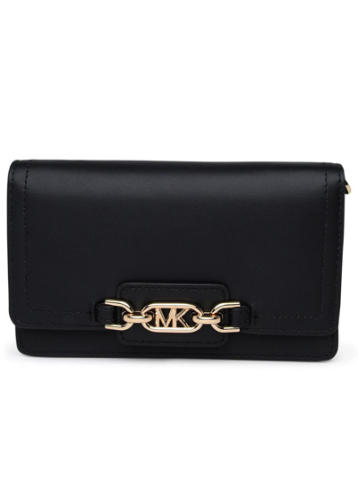 Shop Michael Michael Kors Michael Kors Black Leather Extra-small Heather Bag