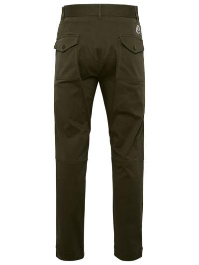 Shop Moncler Green Cotton Pants
