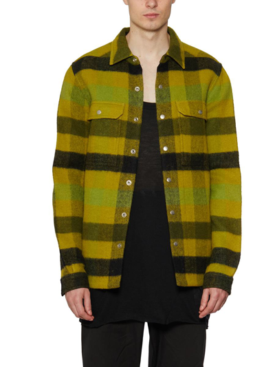 Shop Rick Owens Outerwear In Yellow