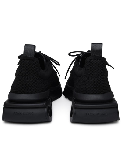 Shop Ferragamo Salvatore  Black Polyester Sneakers