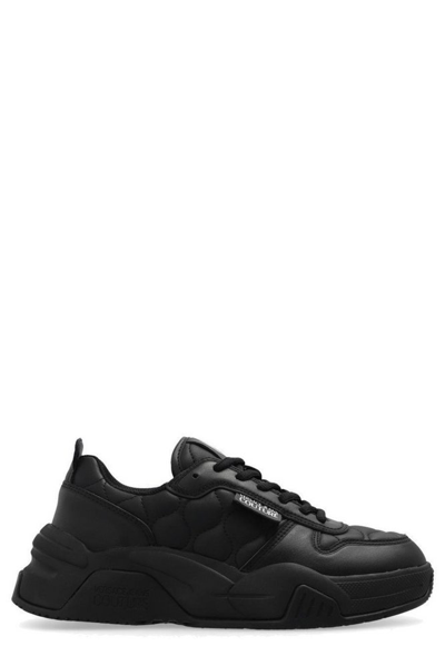 Shop Versace Jeans Couture Stargaze Quilted Sneakers In Black