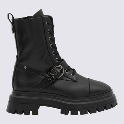 Shop Stuart Weitzman Black Leather Maverick Boots