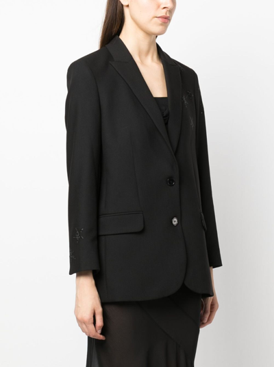 Shop Zadig & Voltaire Single-breasted Studded Blazer In Black