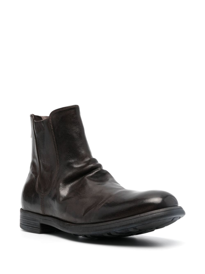 Shop Officine Creative Chronicle 005 Leather Ankle Boots In Brown