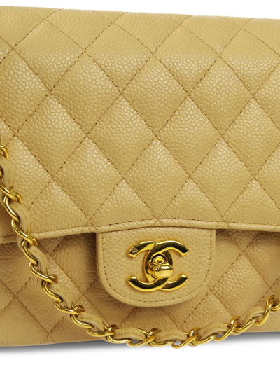 Pre-owned Chanel 1998 Medium Double Flap Shoulder Bag In Neutrals