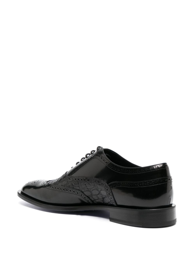 Shop Philipp Plein Leather Derby Oxford Shoes In Black