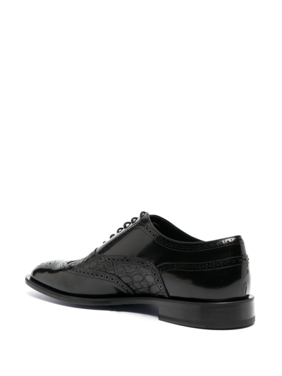 Philipp Plein Leather Derby Oxford Shoes In Black