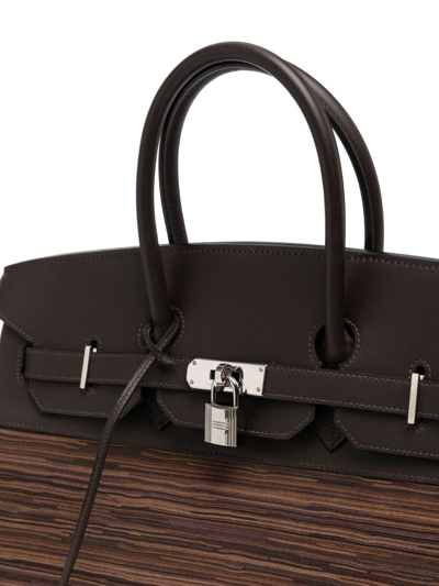 Pre-owned Hermes 2005  Birkin 35 Vibrato Handbag In Brown