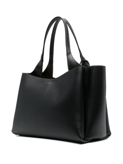 Shop Tod's T-pendant Leather Tote Bag In Black